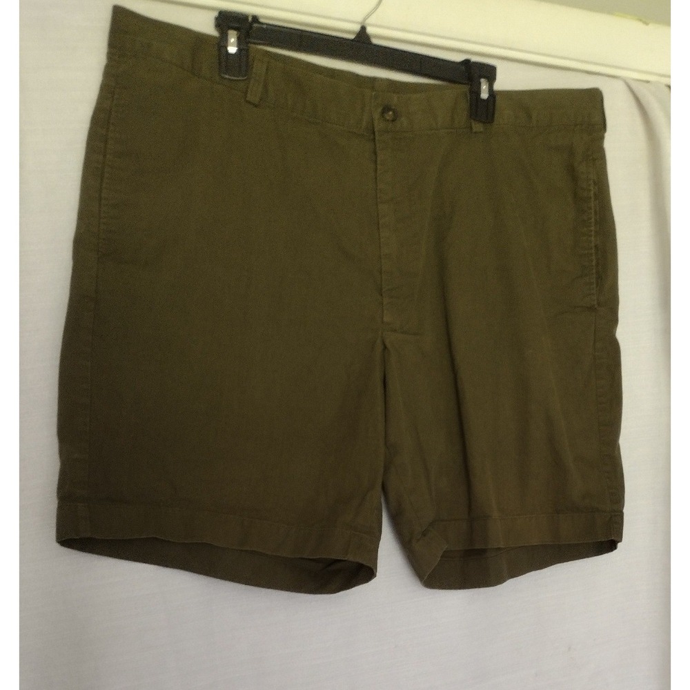 Brooks Brothers 346 Men's Chino Shorts Size 42 Olive-Green Golf Casual Cotton